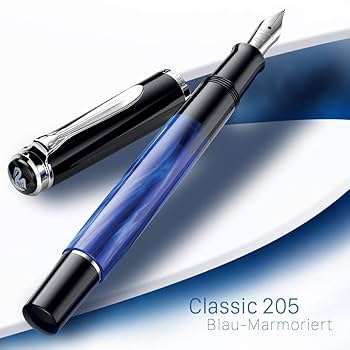 pelikan M205 マーブルブルー　EF Pelikan ペリカン 万年筆 クラシック 205シリーズ マーブル